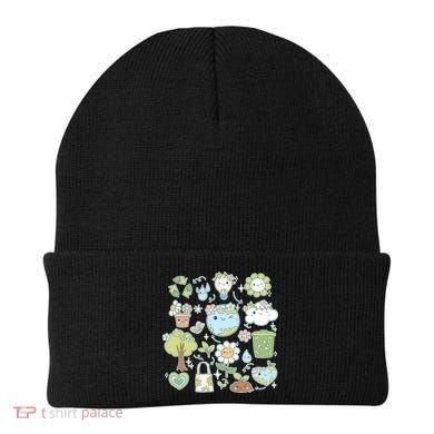 Cute Retro Hippie Celebrate Earth Day Beanie