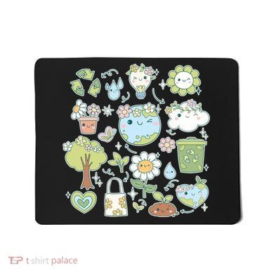 Cute Retro Hippie Celebrate Earth Day Mousepad