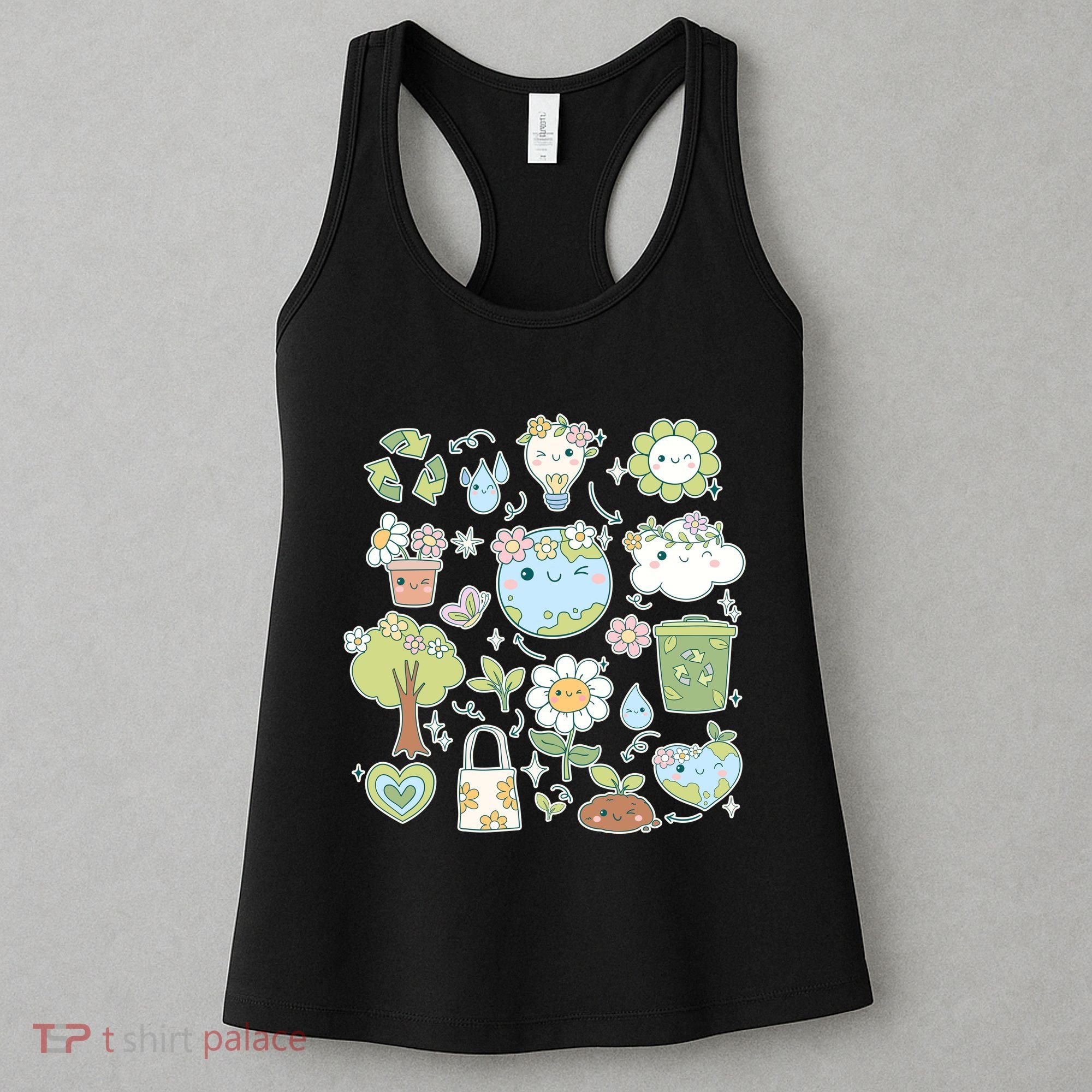 Cute Retro Hippie Celebrate Earth Day Women's Tank Top