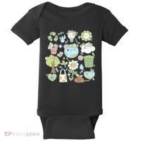 Cute Retro Hippie Celebrate Earth Day Baby Bodysuit thumb 0