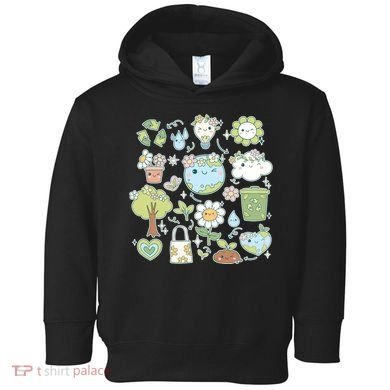 Cute Retro Hippie Celebrate Earth Day Toddler Hoodie