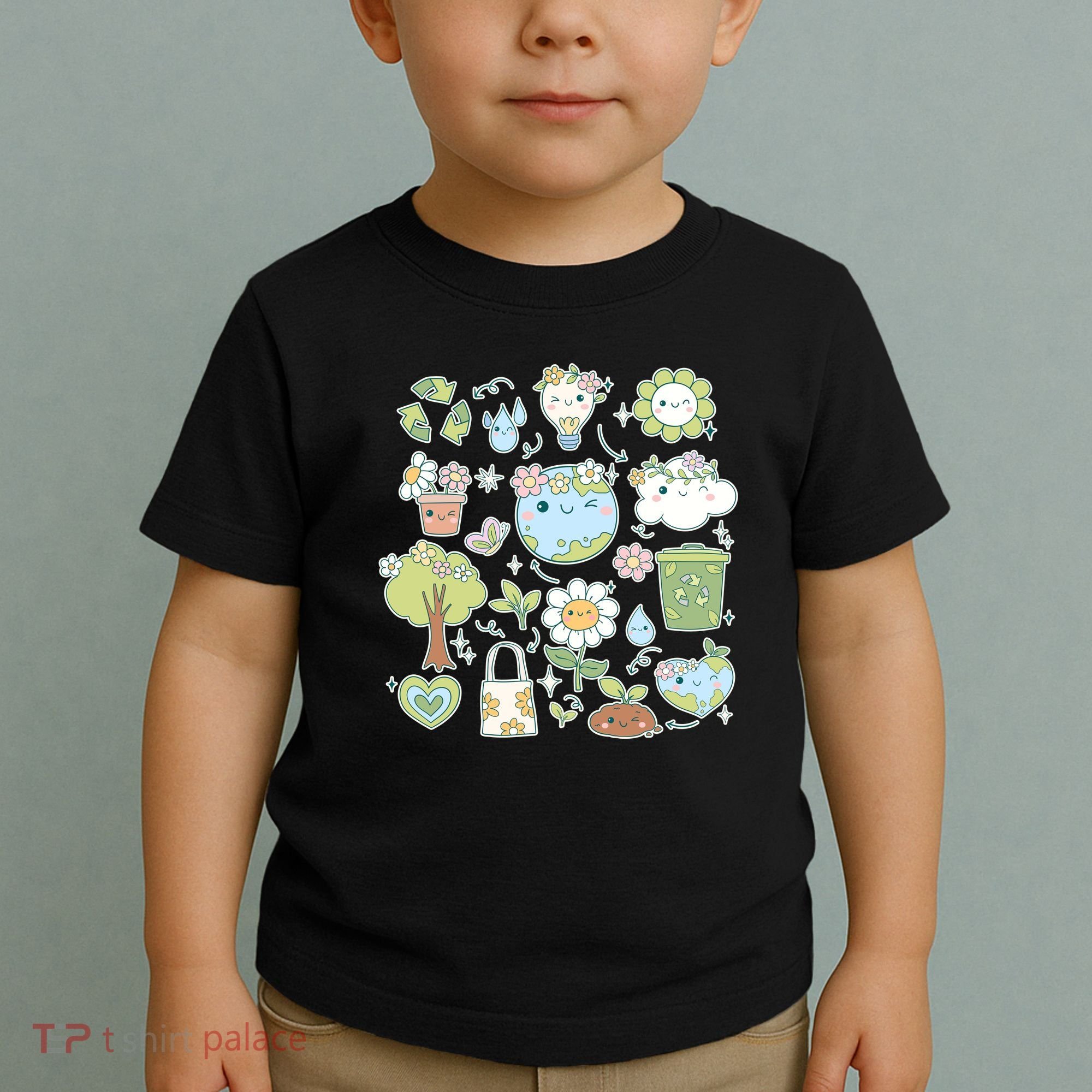 Cute Retro Hippie Celebrate Earth Day Toddler T-Shirt