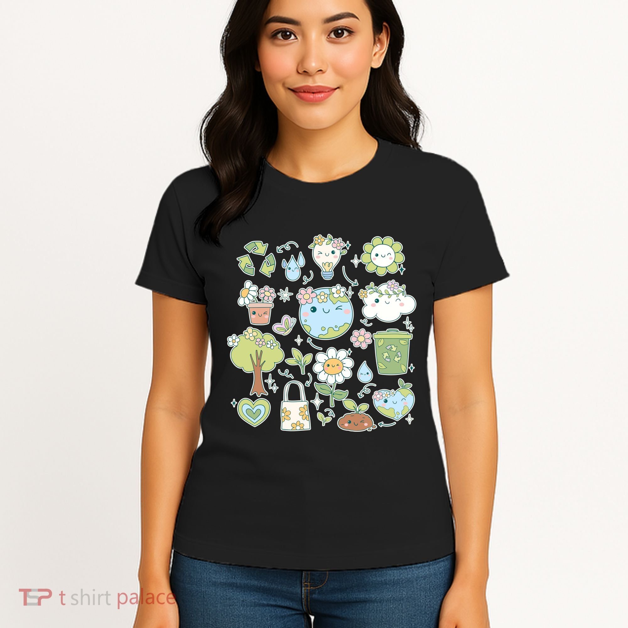 Cute Retro Hippie Celebrate Earth Day Women's T-Shirt