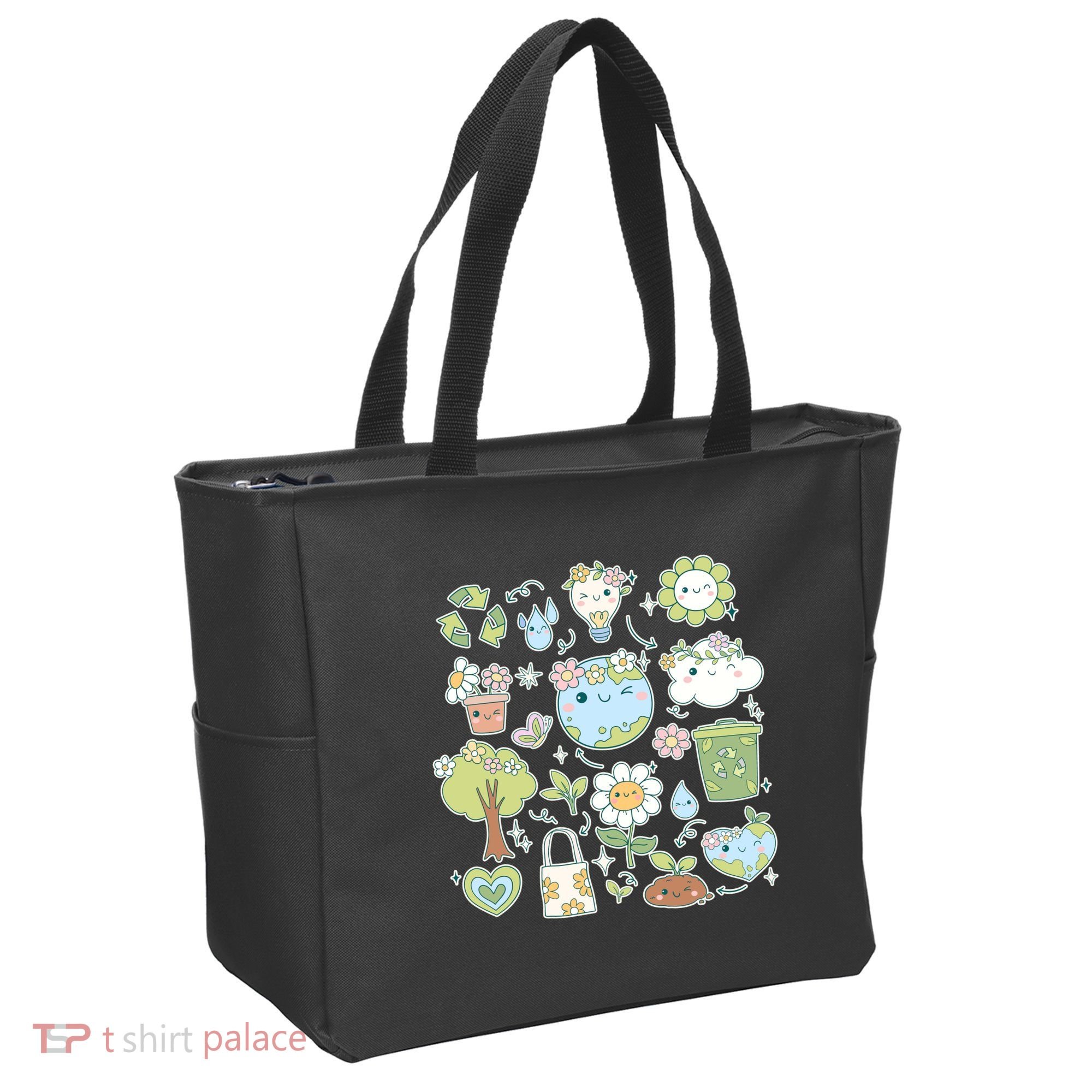 Cute Retro Hippie Celebrate Earth Day Tote Bag
