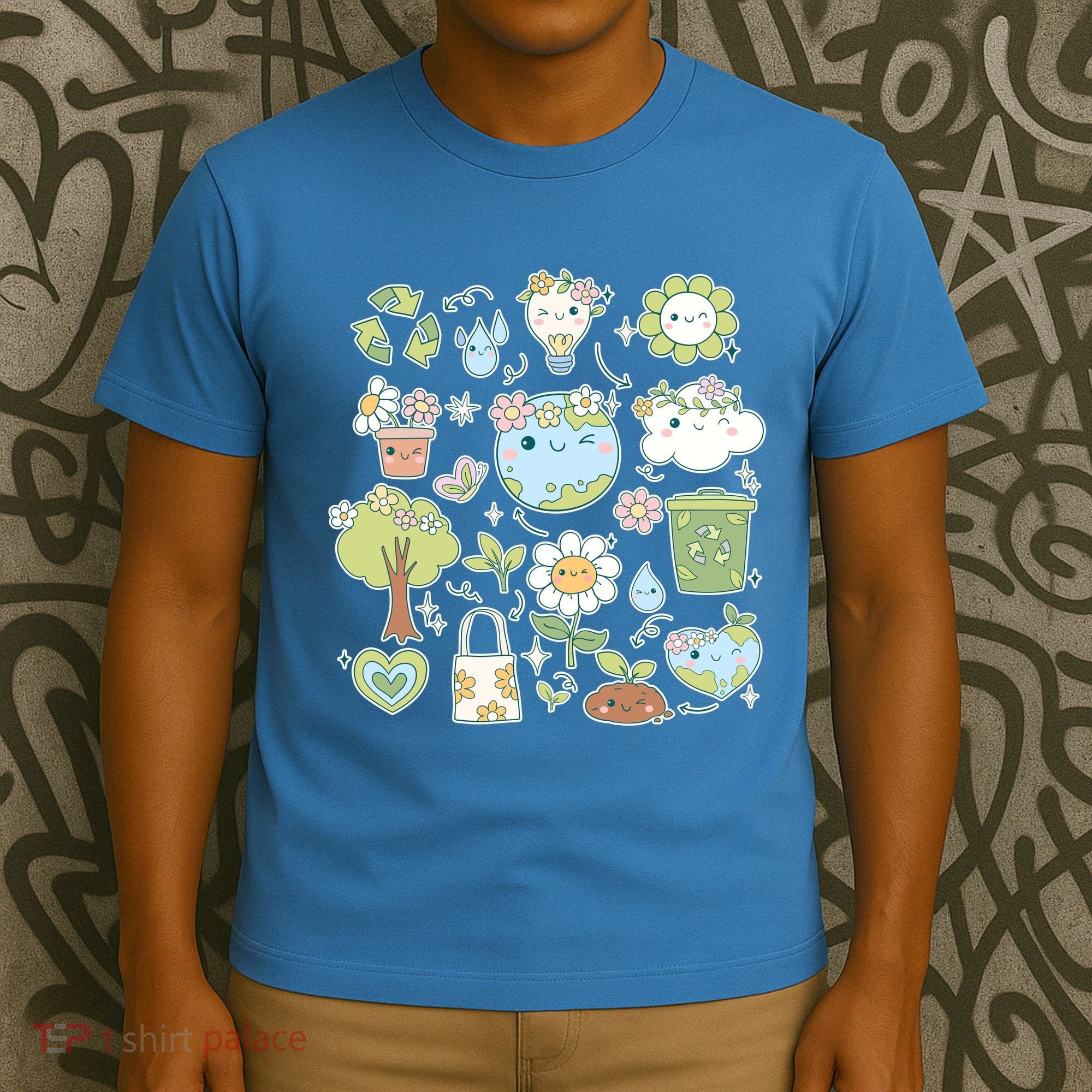 Cute Retro Hippie Celebrate Earth Day T-Shirt