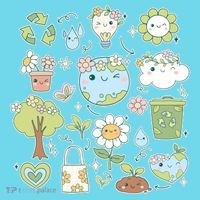 Cute Retro Hippie Celebrate Earth Day Button thumb 1