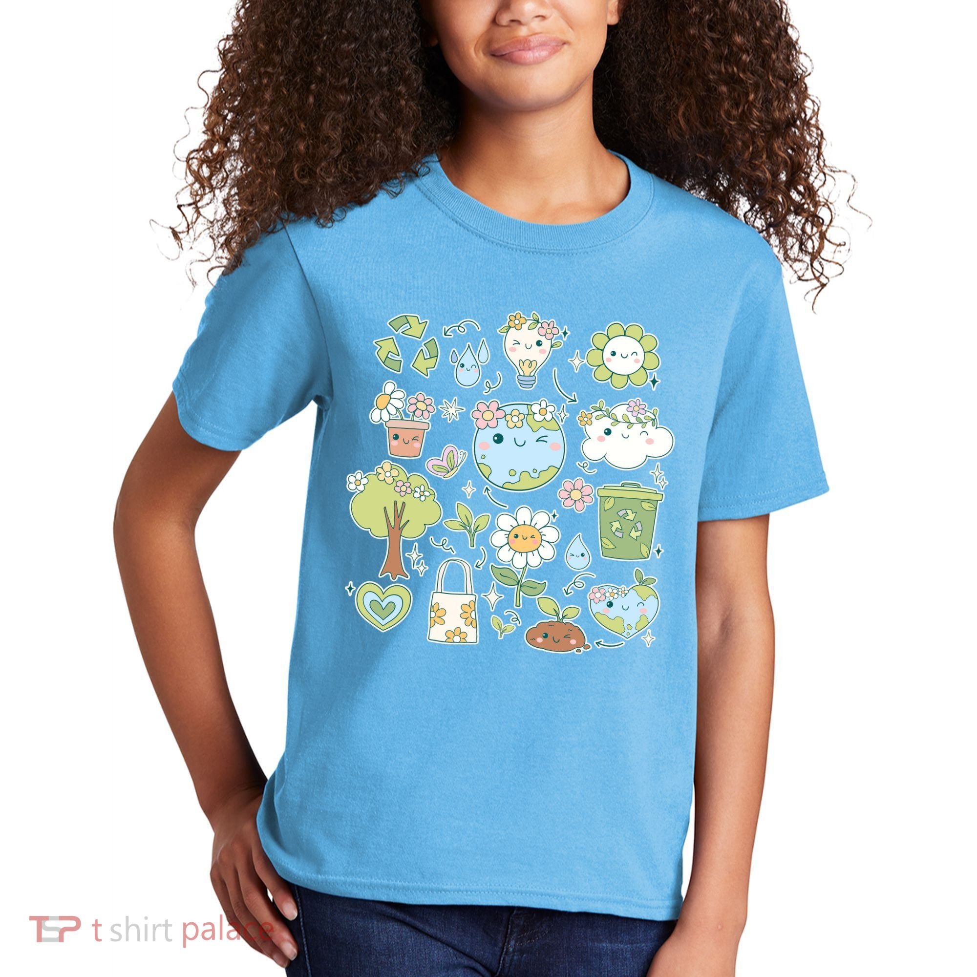 Cute Retro Hippie Celebrate Earth Day Kids T-Shirt