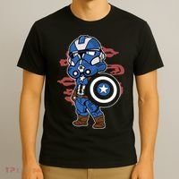 Captain Robotic Helmet Trooper T-Shirt thumb 3