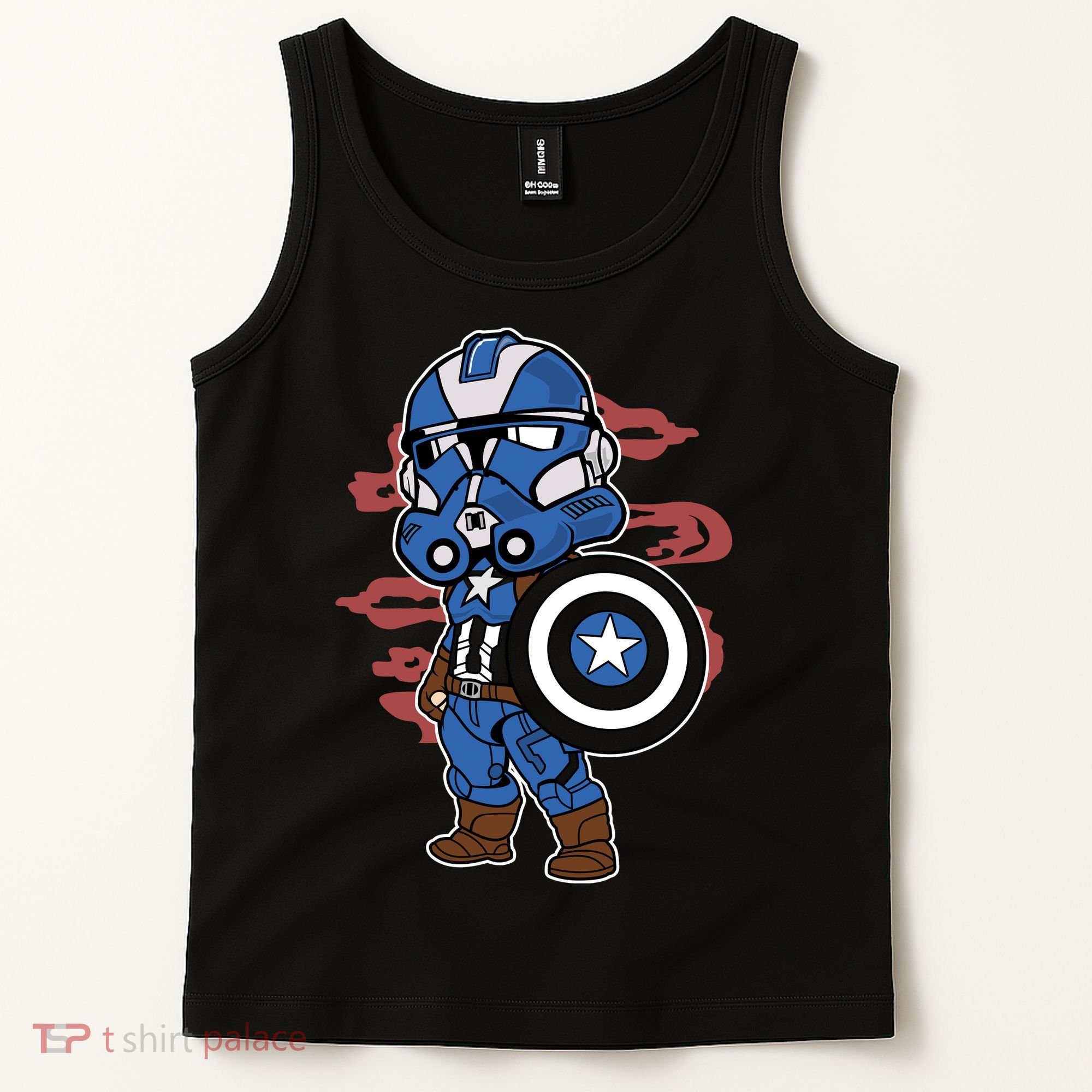 Captain Robotic Helmet Trooper Tank Top