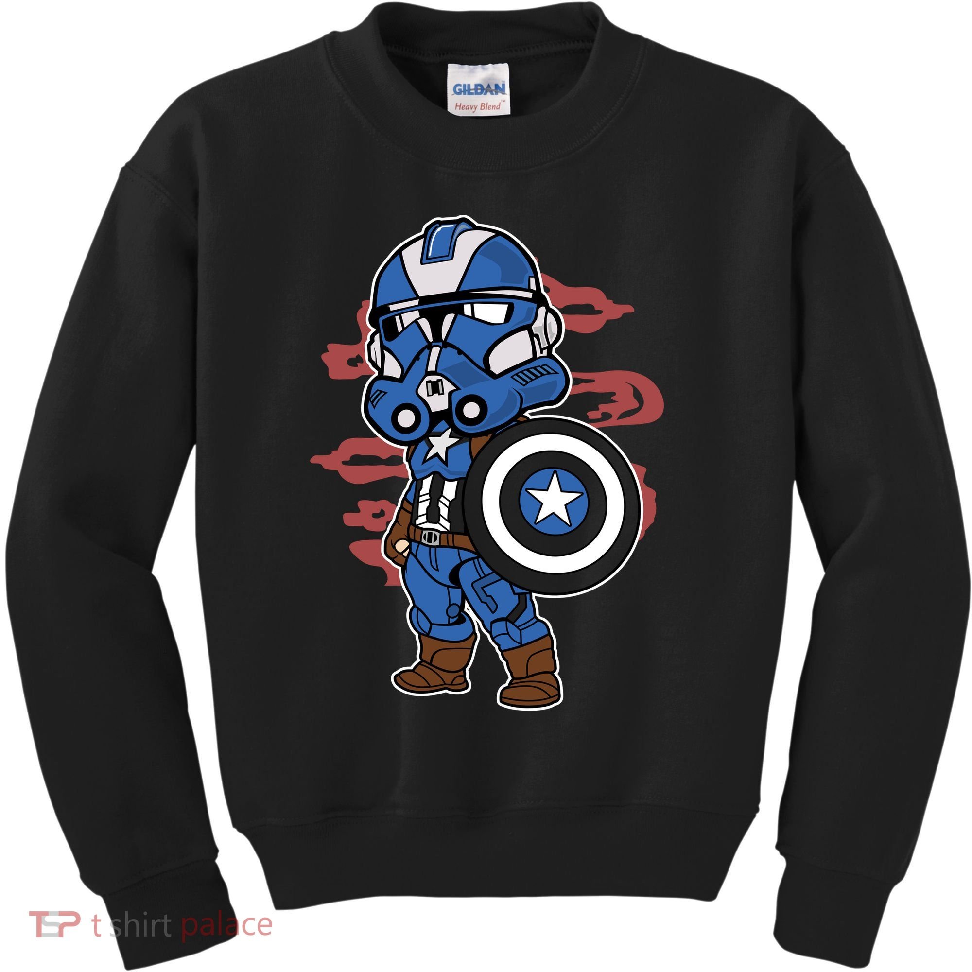 Captain Robotic Helmet Trooper Kids Sweatshirt