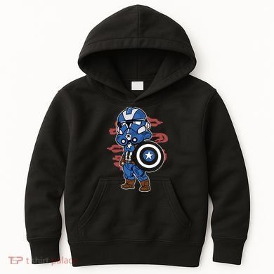 Captain Robotic Helmet Trooper Kids Hoodie