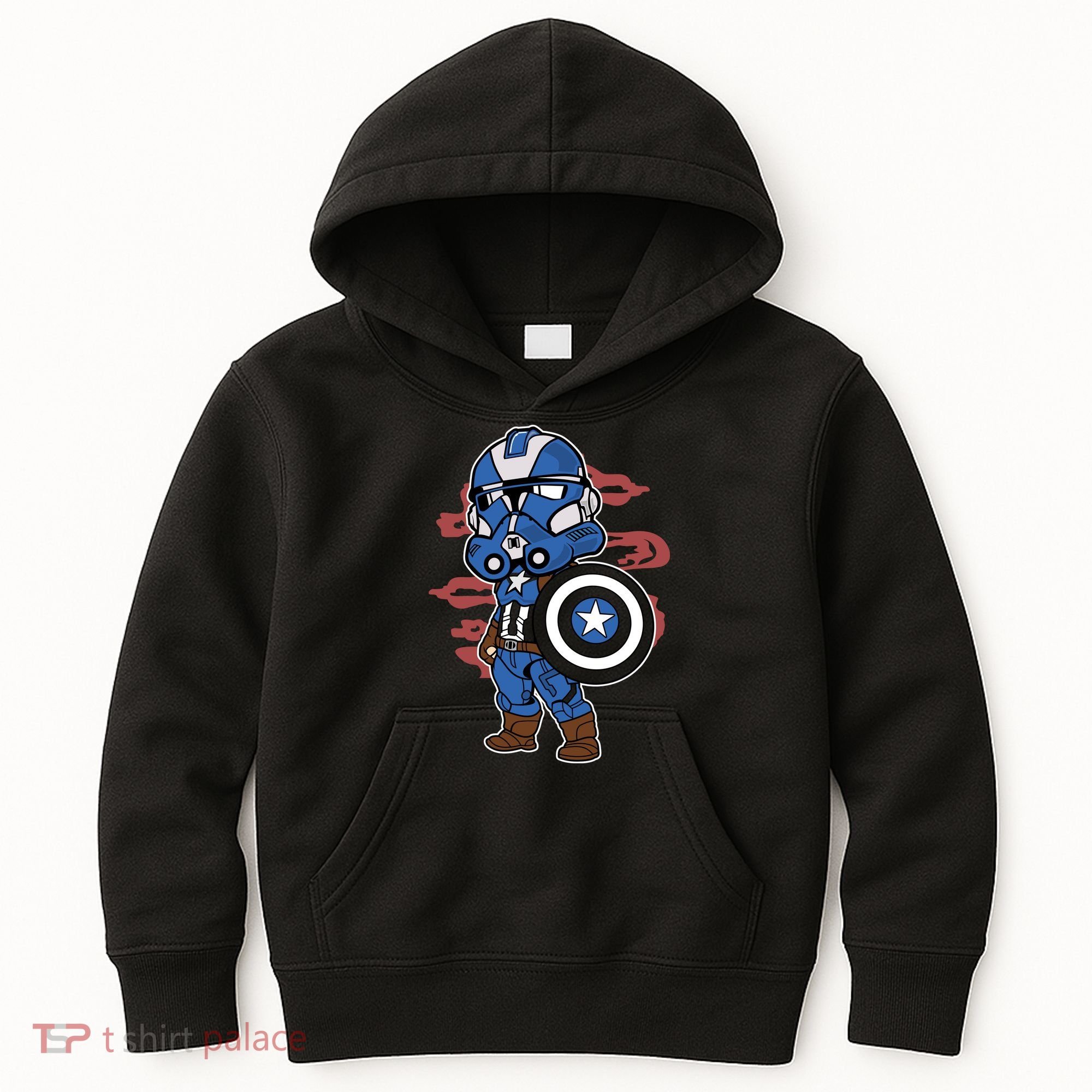 Captain Robotic Helmet Trooper Kids Hoodie