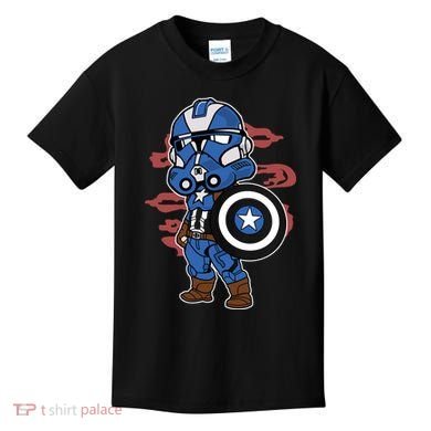 Captain Robotic Helmet Trooper Kids T-Shirt