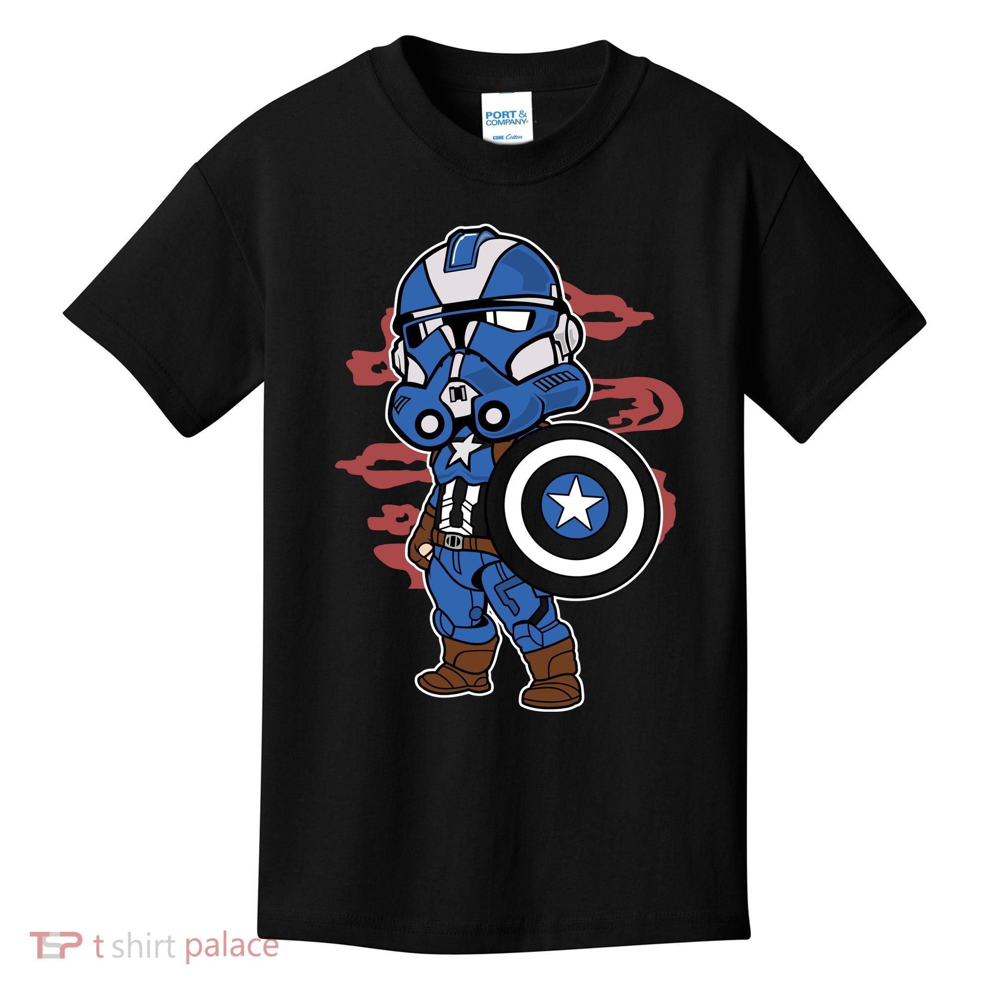 Captain Robotic Helmet Trooper Kids T-Shirt