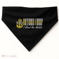Chief Retired I Stood The Watch USA-Made Doggie Bandana thumb 0