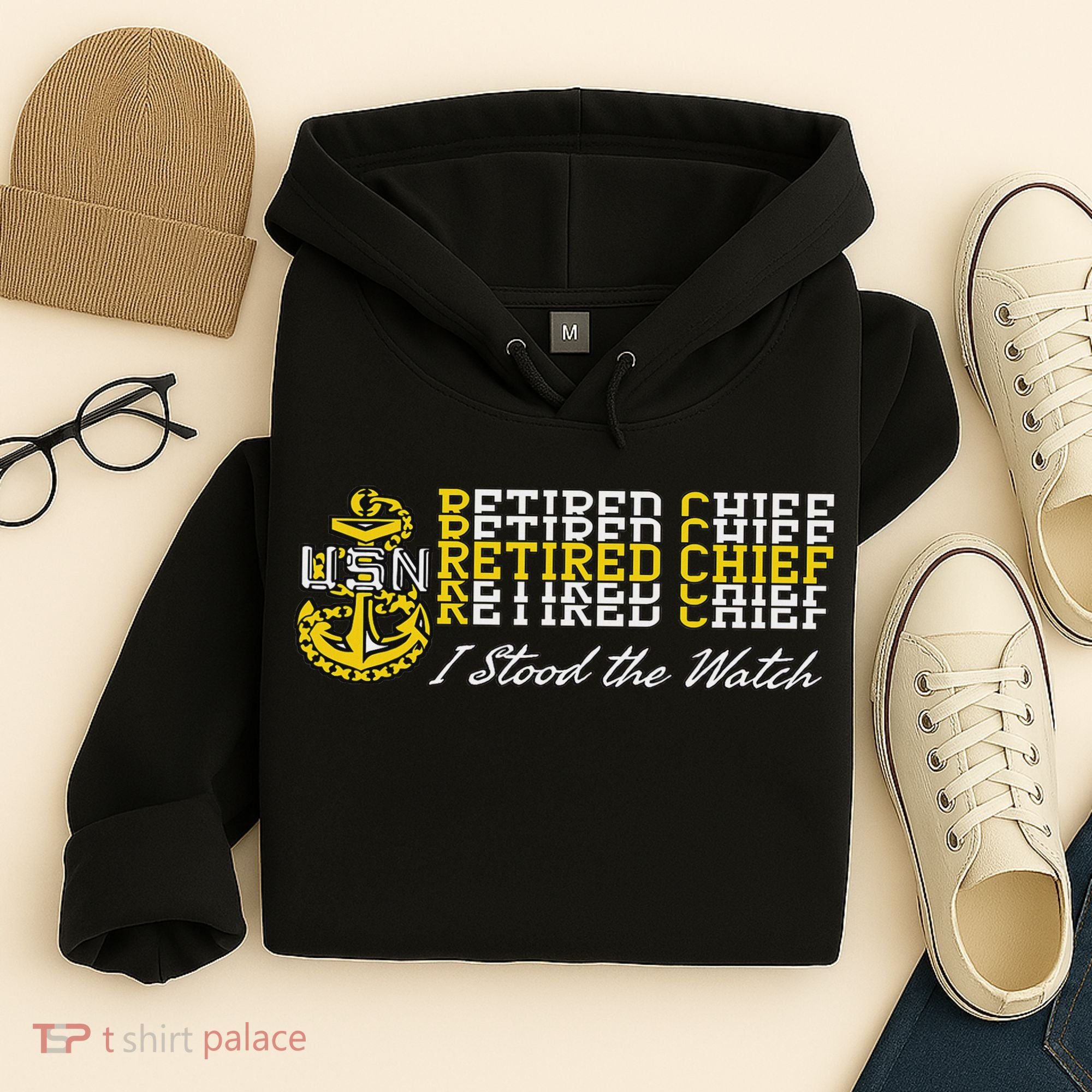 Chief Retired I Stood The Watch Hoodie