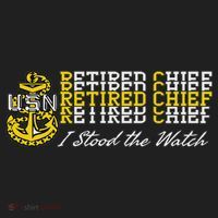 Chief Retired I Stood The Watch Golf Towel thumb 3