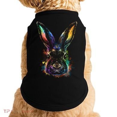 Colorful Rabbit Illustration Doggie Tank
