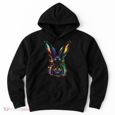 Colorful Rabbit Illustration Hoodie