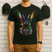 Colorful Rabbit Illustration T-Shirt thumb 6