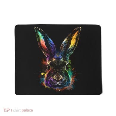 Colorful Rabbit Illustration Mousepad