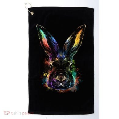 Colorful Rabbit Illustration Golf Towel