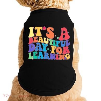 Colorful Retro It's A Beautiful Day For Learning Doggie Tank