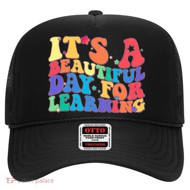 Colorful Retro It's A Beautiful Day For Learning Hat