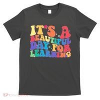 Colorful Retro It's A Beautiful Day For Learning T-Shirt thumb 0
