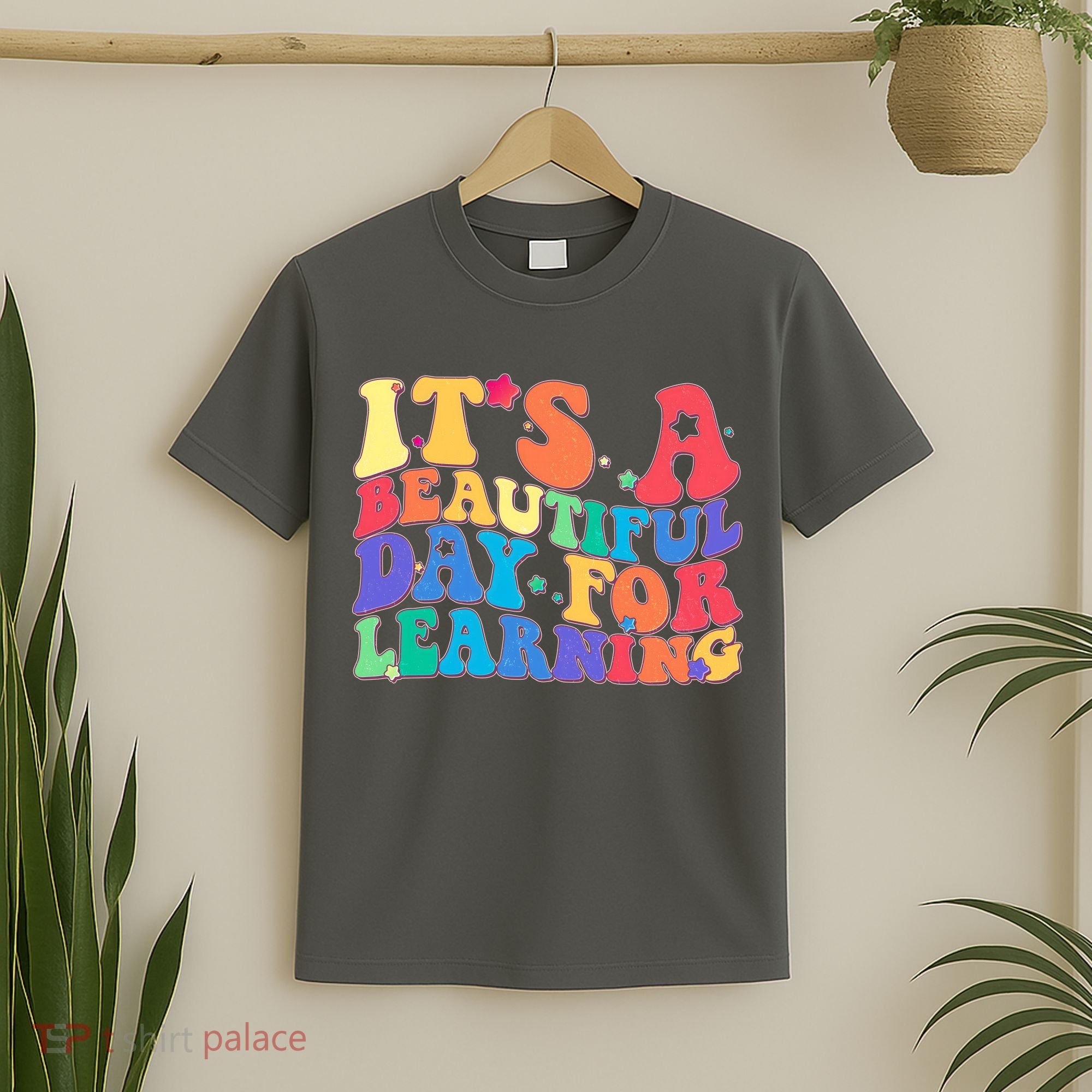 Colorful Retro It's A Beautiful Day For Learning T-Shirt