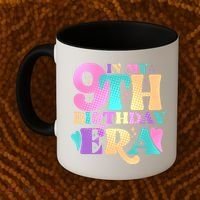 Cute Retro In My 9th Birthday Era Coffee Mug thumb 2