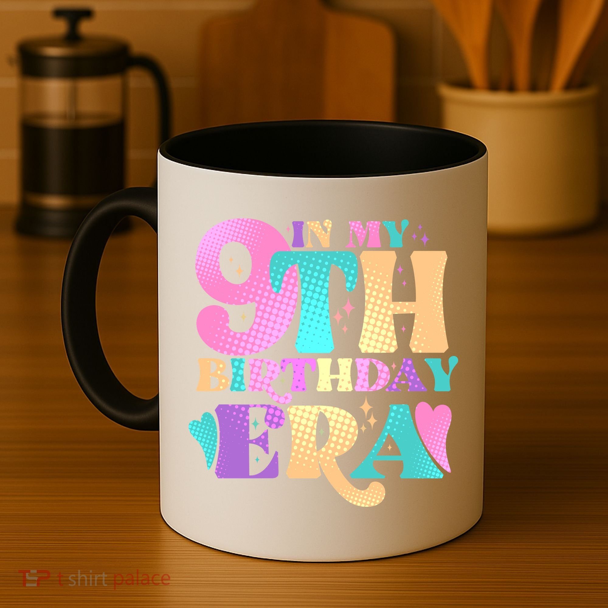 Cute Retro In My 9th Birthday Era Coffee Mug