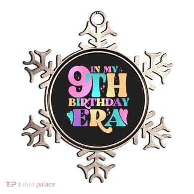 Cute Retro In My 9th Birthday Era Ornament