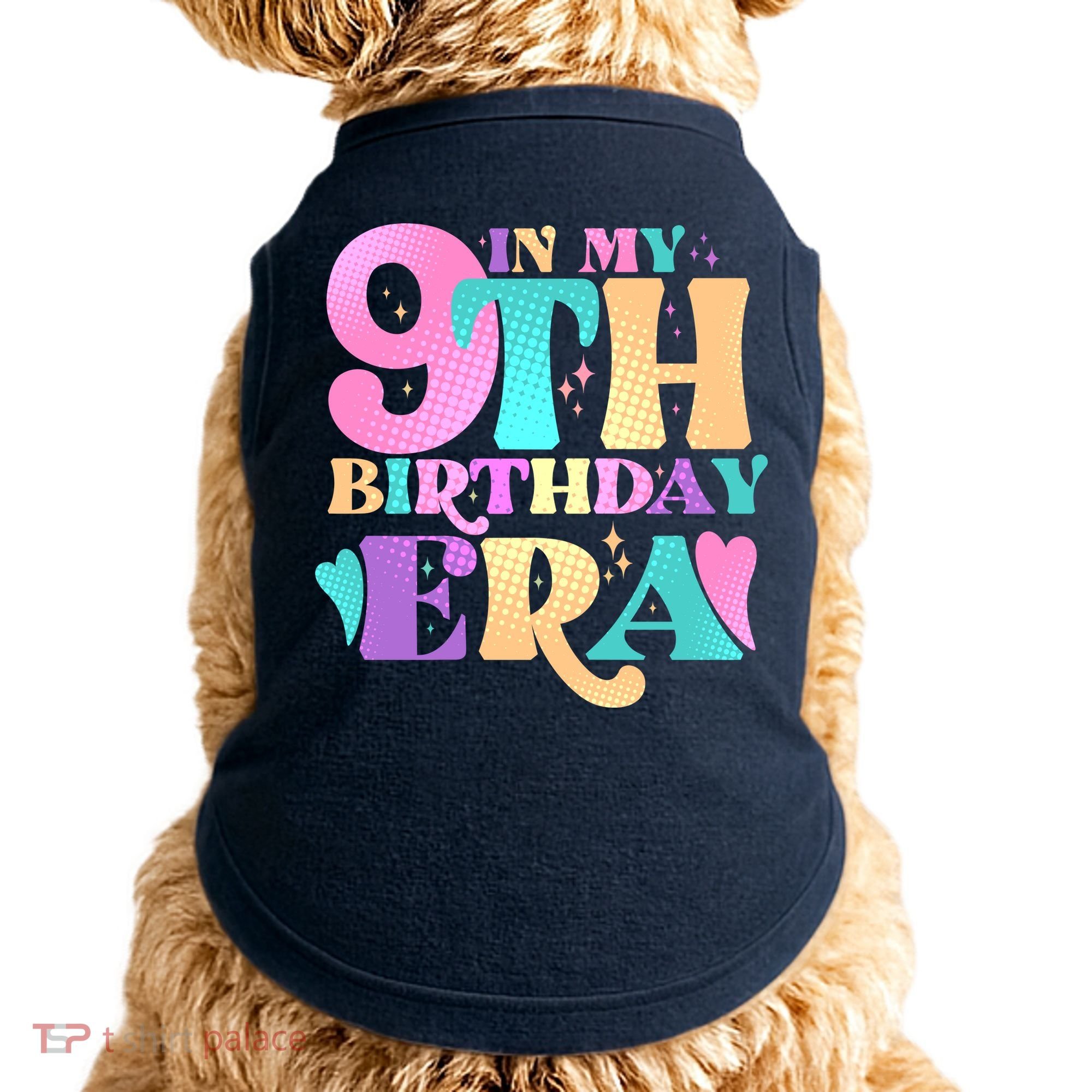 Cute Retro In My 9th Birthday Era Doggie Tank