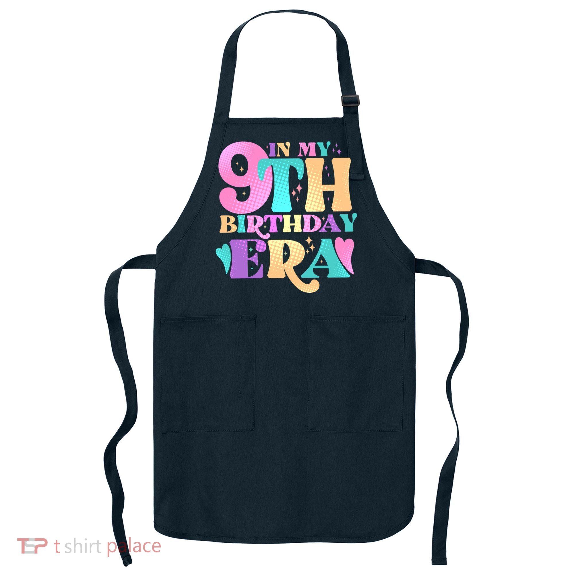 Cute Retro In My 9th Birthday Era Apron