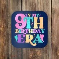 Cute Retro In My 9th Birthday Era Coaster thumb 0