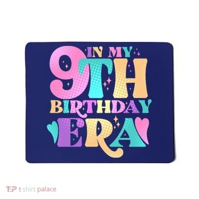 Cute Retro In My 9th Birthday Era Mousepad