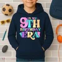 Cute Retro In My 9th Birthday Era Kids Hoodie thumb 2