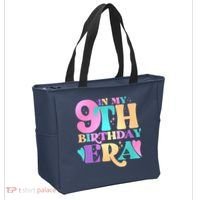 Cute Retro In My 9th Birthday Era Tote Bag thumb 2