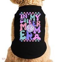 Cute Retro In My Cheer Mom Era Doggie Tank thumb 0