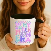Cute Retro In My Cheer Mom Era Coffee Mug thumb 3