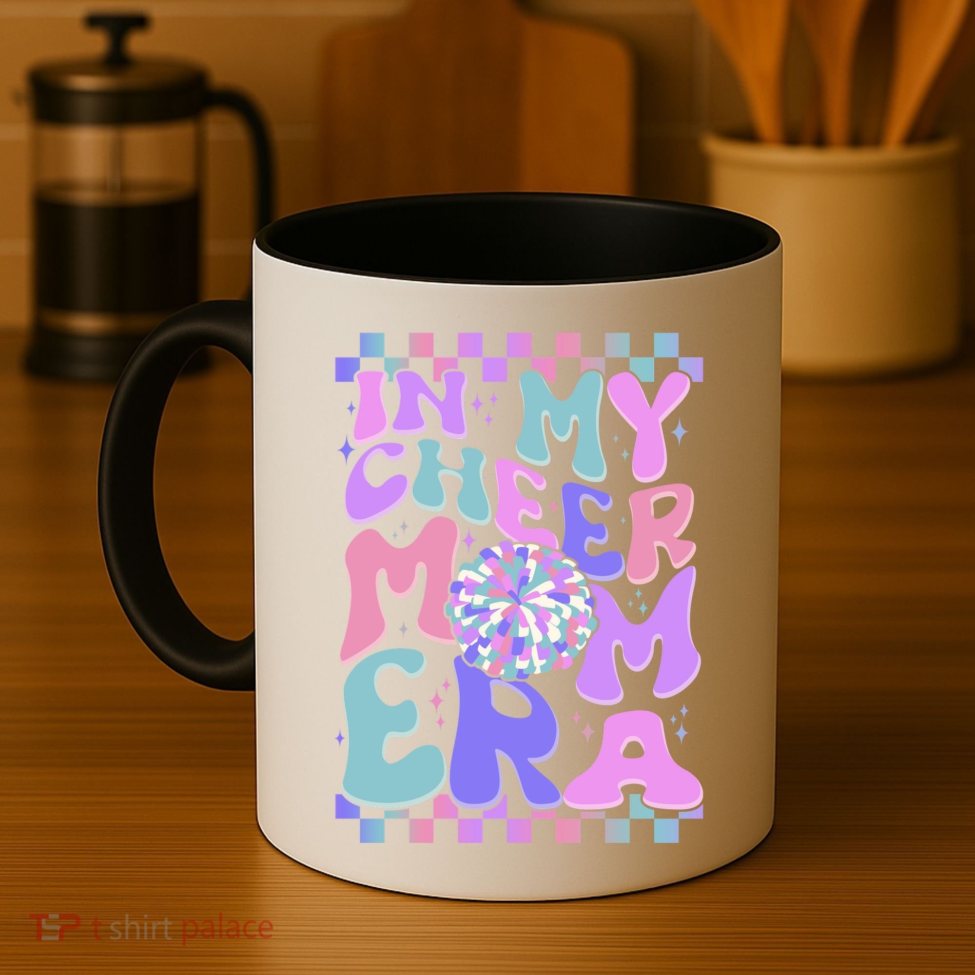 Cute Retro In My Cheer Mom Era Coffee Mug