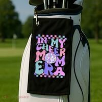 Cute Retro In My Cheer Mom Era Golf Towel thumb 2