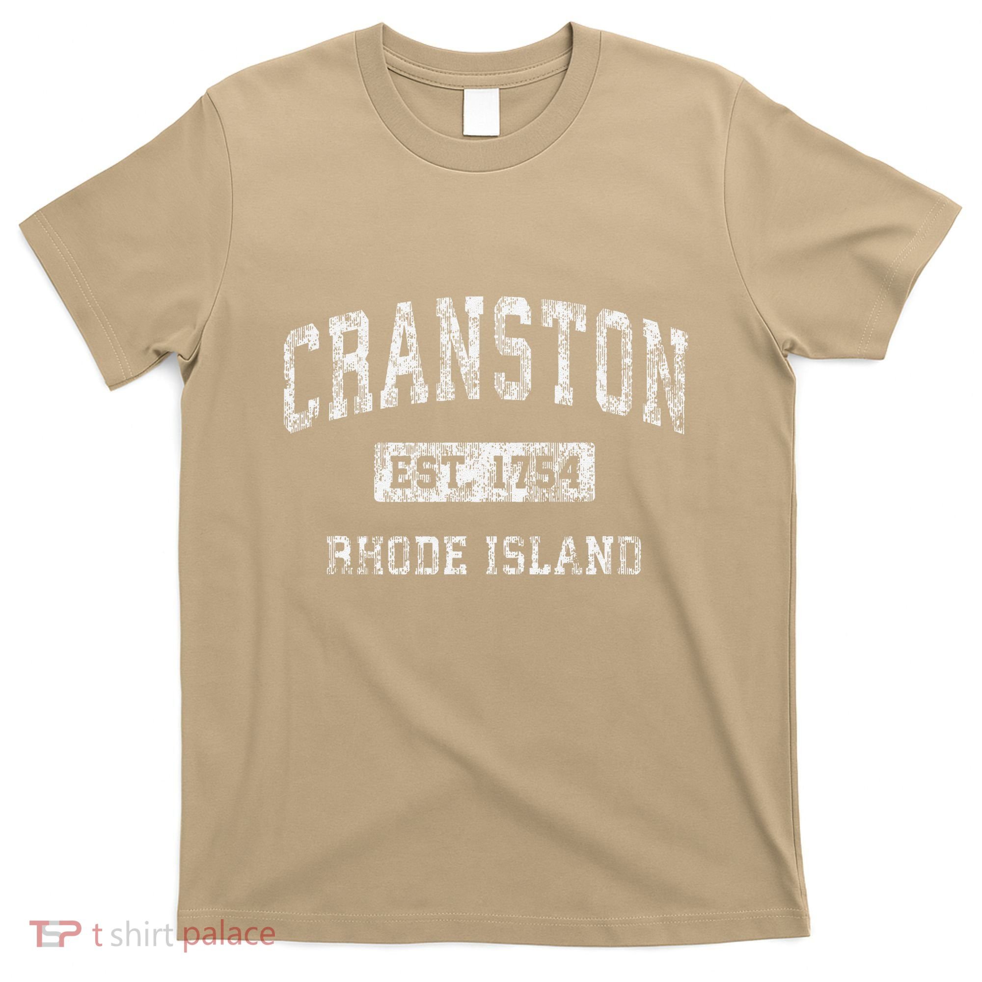 Cranston Rhode Island Ri Vintage Established T-Shirt