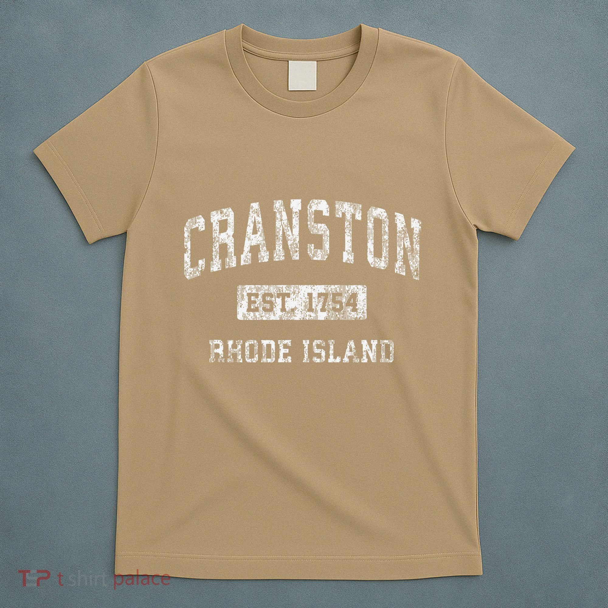 Cranston Rhode Island Ri Vintage Established T-Shirt