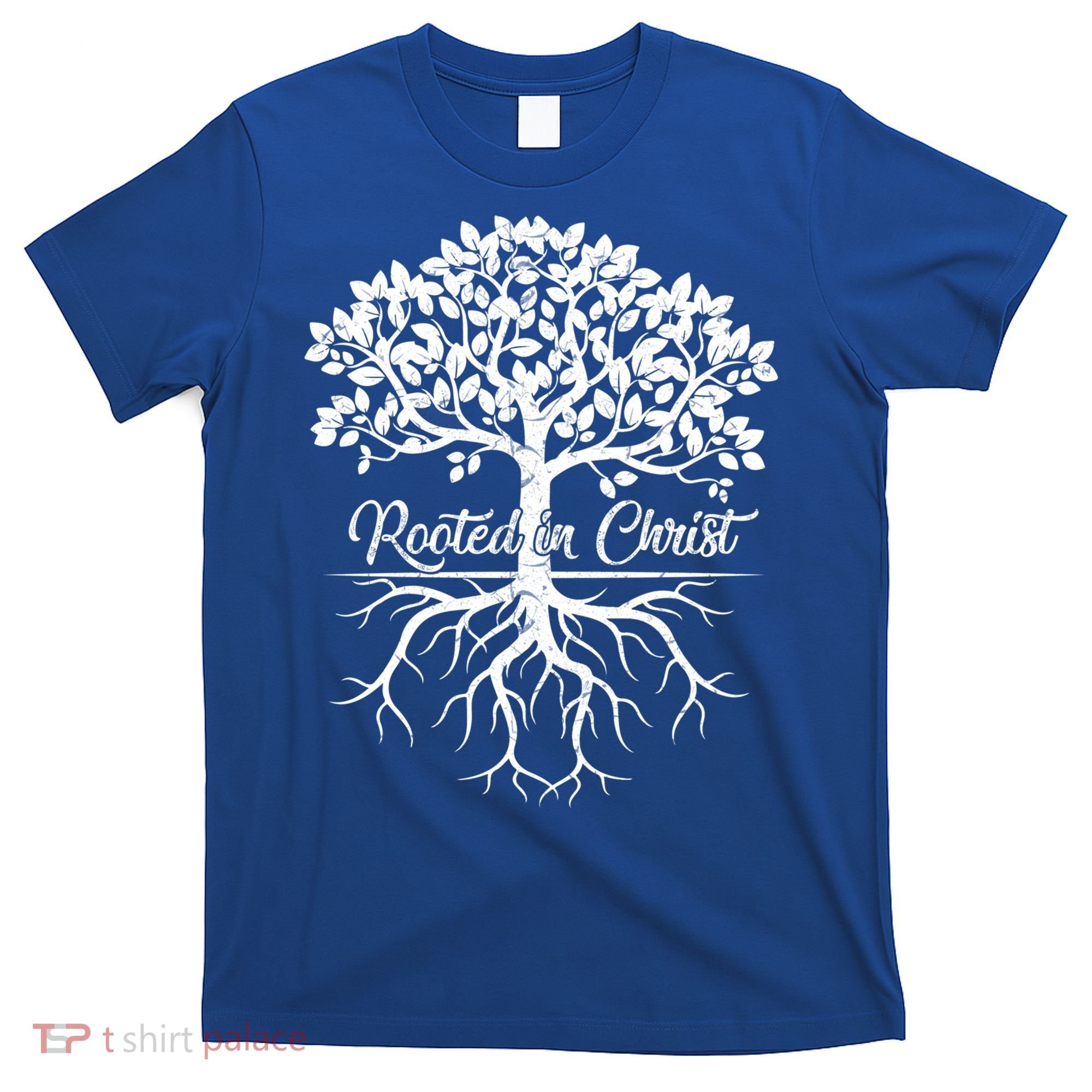 Cool Rooted In Chriscute Gift Christian Faith Gift Bible Verse Funny Gift T-Shirt