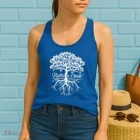 Cool Rooted In Chriscute Gift Christian Faith Gift Bible Verse Funny Gift Women's Tank Top thumb 2