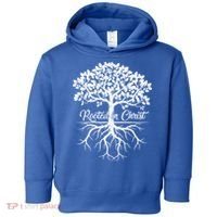 Cool Rooted In Chriscute Gift Christian Faith Gift Bible Verse Funny Gift Toddler Hoodie thumb 0