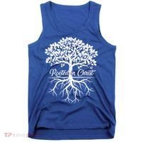 Cool Rooted In Chriscute Gift Christian Faith Gift Bible Verse Funny Gift Tank Top thumb 0
