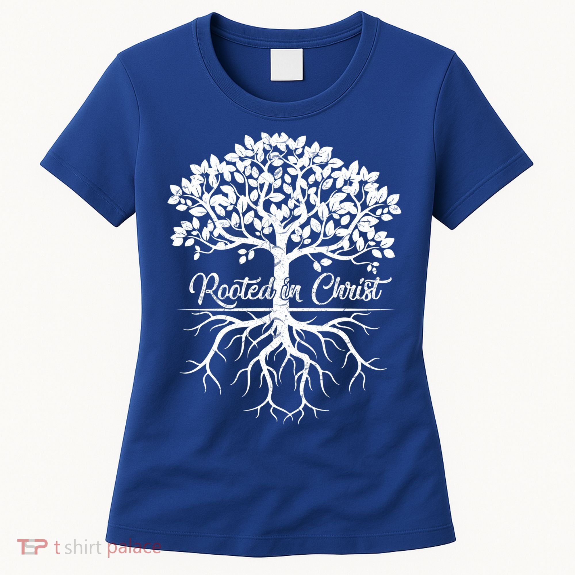 Cool Rooted In Chriscute Gift Christian Faith Gift Bible Verse Funny Gift Women's T-Shirt